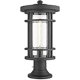 Z-Lite 570PHB-553PM-BK 1 Light Outdoor Pier Mounted Fixture, Black