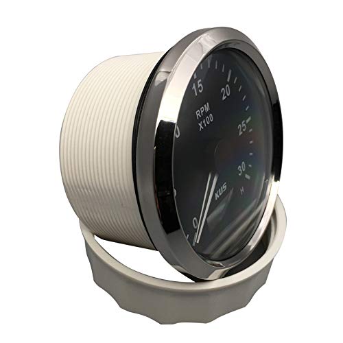 KUS Waterdichte Toerenteller RPM Maat met Uurmeter 3000RPM 85mm 12V/24V met Backlight (zwart) - Image 4