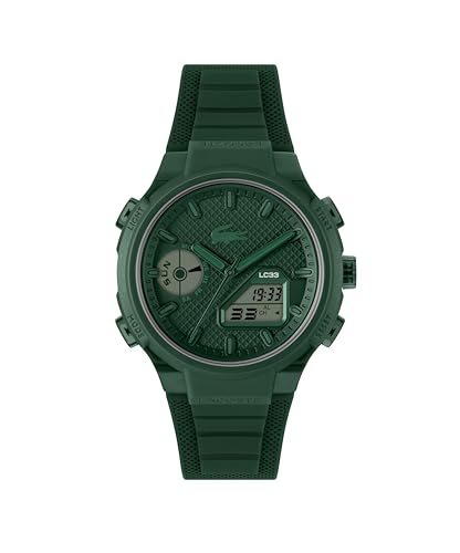 Lacoste LC33 Men's Analog-Digital Watch – TR90 Case, World Clock, Stopwatch, Al…