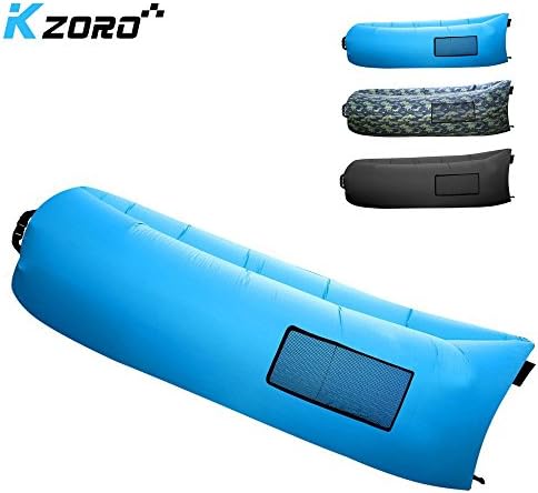 Kzoro Inflatable Lounge Bag Hammock Air Sofa and Pool Float Ships Fast! Ideal for Indoor or Outdoor Hangout or Inflatable Lounger for Camping Picnics &amp; Music Festivals&amp; Beach Lazy Bag(Blue)