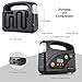 AUTLEAD Tire Inflator C5, Portable Air Compressor Pump, 40L/Min DC 12V Auto Digital Tire Pump with Pressure Gauge, LED Light, 4 Adaptors for Car, Bicycle, Motorbike and Others