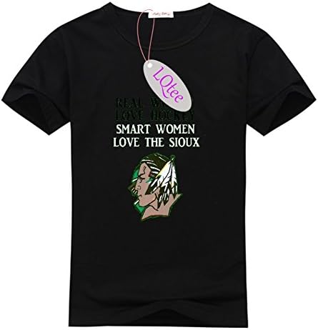 DIY Fighting Sioux Slim Fit T-shirt, Customized Women's 100% Cotton Tee Shirt at LQtee