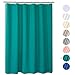 AmazerBath Plastic Shower Curtain, 72 x 72 Inches PEVA Heavy Duty Turquoise Shower Curtain, Waterproof Heavy Weight Thick Bathroom Curtain with 3 Clear Weighted Stones and 12 Rustproof Grommet Holes