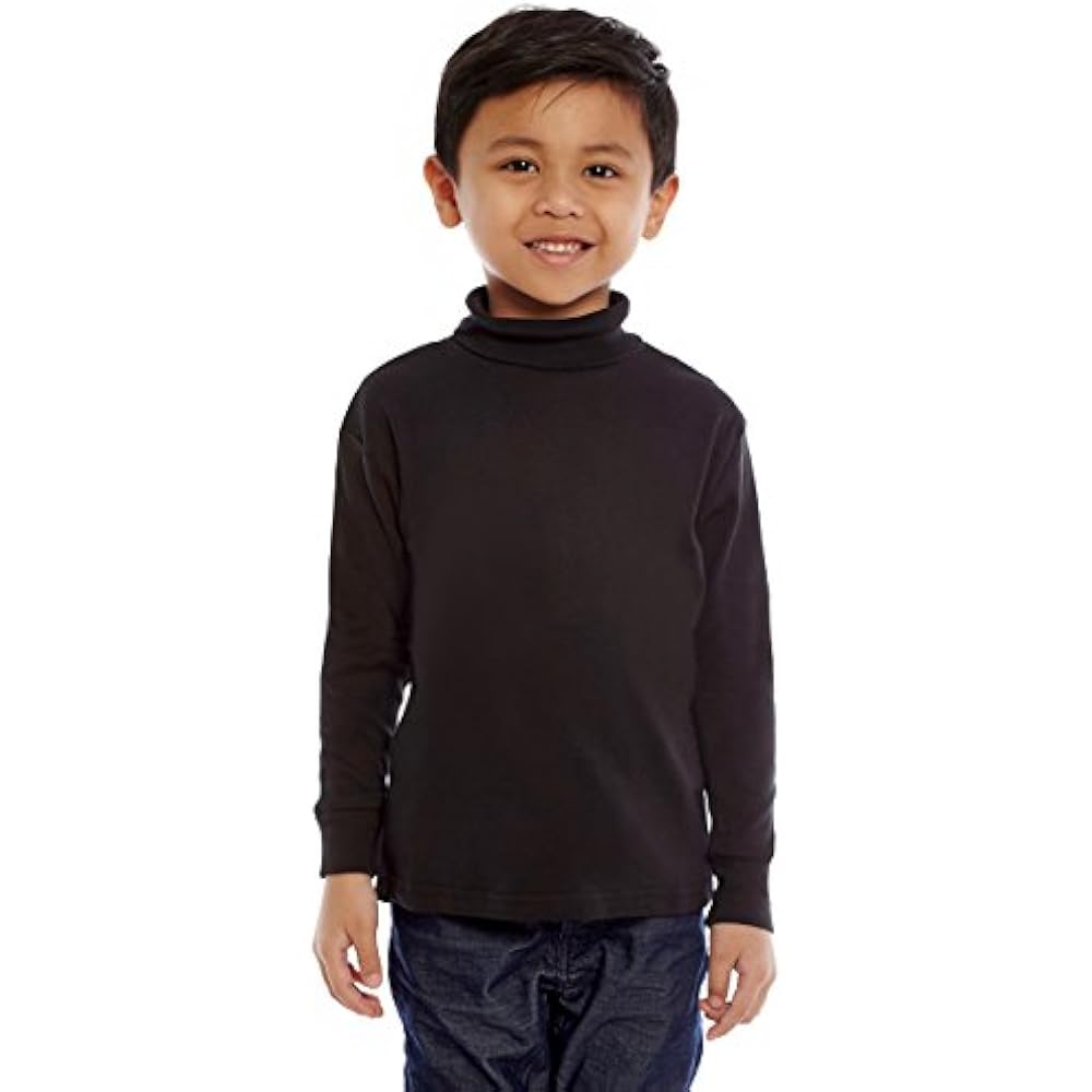 Leveret Girls Boys " Toddler Solid Turtleneck 100 Cotton Kids Shirt (7