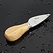 binboll Cheese cutlery, 4 Pieces Cheese Knives Set Steel Stainless Cheese Slicer Cheese Cutter with Wood Handle