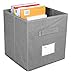 ESYLIFE Foldable Storage Cubes Closet Bins with Label Holder and Handle, 6 Pack, Grey