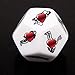KFSO New Sex Funny Adult Love Humour Game Romance Erotic Craps Dice Pipe Toys (White B)