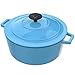 Vremi Enameled Cast Iron Dutch Oven Pot with Lid - 6 Quart Capacity for Preparing Low and Slow Cooking Meals - Electric Gas Stove Top Oven Compatible Cookware - Deep Large Dutch Pot - Blue
