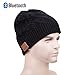 Zibaar Bluetooth Hat Bluetooth Beanie with Bluetooth V5.0 Beanie Headphones Built-in Stereo Speakers and Microphone Hands Free Talking Polar Fleece Beanie Hat for Men Women Unisex Black