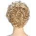 ELIM Blonde Wigs for White Women Short Curly Womens Wig Full Synthetic Hair Wigs with Wig Cap Z122