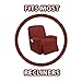 MarCielo Stretch Recliner Slipcover, 1-Piece Couch Cover, Sofa Cover, Furniture Chair Slipcover (Burgundy)