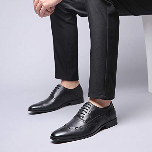 Men's Pointed Toe Shoes - Leather Wedding Shoes Business Fashion Casual Shoes,2019 New - Thumbnail 2