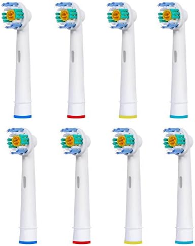8 pcs Replacement Brush Heads Compatible with Oral-B Electric Toothbrush - Model EB-18A - Works with all Oral B Brush Handles (except for Sonic models) - by FolksCare(TM)