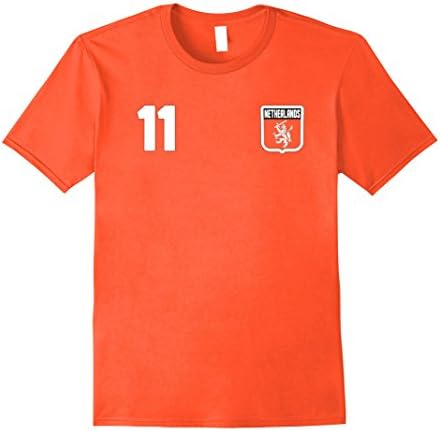 Mens NETHERLANDS T-shirt Nederland Tee Retro Soccer Football XL Orange