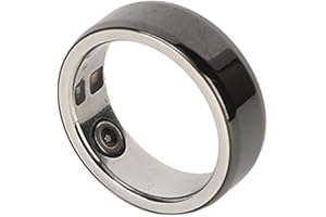 banapoy Smart Ring Health Tracker, Finger Wearable Fitness Tracker Ring with Heart Rate and Sleep Monitor, Blood Oxygen, Pedometer, Waterproof Smart Ring for Men Women (Black No. 21)