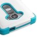 LG LEON Case ; Phonelicious (Tm) For LG LEON (C40) LG POWER (L22C) Heavy Duty Rugged Impact Armor Symbiosis Hybrid Dynamic Verge Case Robust Phone Tuff Cover + Premium Clear Screen Protector Combo & Phonelicious® Stylus Pen (WHITE/TEAL TUFF)