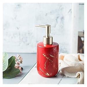 JIAN 6 Colours Luxury Charming Art Gold Thunder European Ceramic Soap Dispenser Lotion Perfume Liquid Pump Latex Bottle…