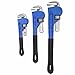 Wideskall® 3 Pieces Heavy Duty Heat Treated Soft Grip Pipe Wrench Set (10