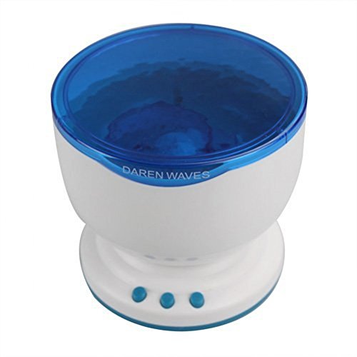 IDS Ocean Daren Wave Light Projector Speaker, 3.5mm Audio Jack and Built-In Speakers, Blue LED Toys & Games, Novelty & Gag Toys, Light-Up Toys