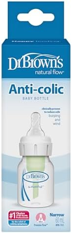 Dr Brown's Natural Flow Anti-Colic Narrow Baby Bottle 2oz Preemie Flow Teat view 2