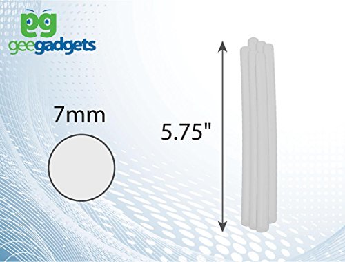 50 Glue Gun Melt Sticks - 7mm - Fits All Standard Guns - Rapid Heating and Melting for Arts and Crafts, Household Sealing, Repairs and DIY Projects - By Gee Gadgets