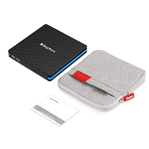 External DVD Drive, Kingbox USB 3.0 Type-C Portable CD/DVD /-RW Optical Drive Slim DVD/CD ROM Burner Writer High Speed Data Transfer Compatible with Laptop Desktop PC Windows Linux Apple Mac OS - Thumbnail 6