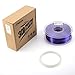 AMOLEN PLA 3D Printer Filament, 1.75mm, Purple Silk 1 kg Spool, Includes Sample Glow in The Dark Blue Filament