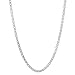 Solid 925 Sterling Silver 2mm Squared Box Link Italian Crafted Chain, 22