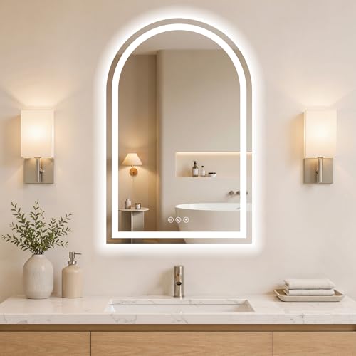 WISSMIELS Arched LED Bathroom Mirror