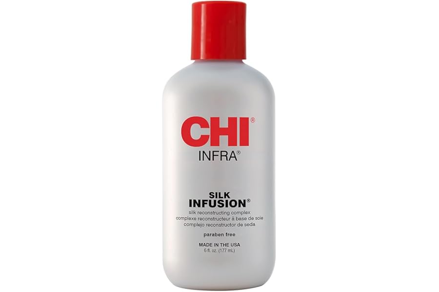CHI Infra Silk Infusion, Leave-In Reconstructing Treatment To Strengthen & Protect All Hair Types, Alcohol-Free, 6 Oz