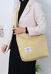 Covelin Women's Retro Large Size Canvas Shoulder