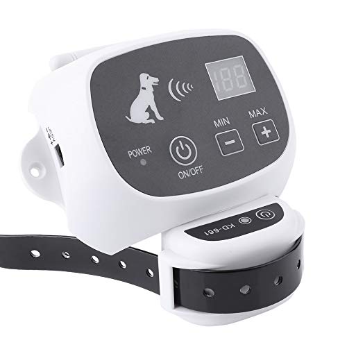 ATER Rechargeable & Waterproof Wireless 1/2/3 Dog Fence No-Wire Pet Containment System with Progressive Warning Tone US Plug