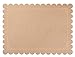 Juvale Disposable Scalloped Paper Placemats - Table Placemats for Dining, Party, Weddings & Showers (Brown 10 x 14 in)