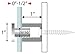 Displays2go Set of Eight, 1 x 1 Inch Stainless Steel Standoff Sign Mounts, for Two Signs