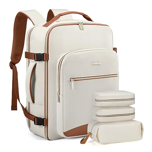 LOVEVOOK Handgepäck Rucksack, 40L Groß Reiserucksack Damen Flugzeug Koffer