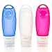 COMFY TRAVEL Silicone Bottles Set of 3 x 3 oz., Quality BPA Free Silicone, Leak Proof, Squeezable, Easy Clean & Refill, TSA Approved, Perfect Tubes Set for Toiletry Kits, Carry-on Luggage
