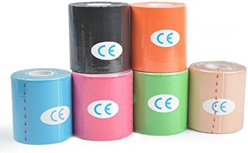 Pain Relief Adhesive Kinesiology Tape Pro,Muscle Support Adhesive,Elastic Sports Athletic Tape Roll,Strain Injury Bandage,Physio Therapeutic Recovery Aid ,2 Uncut Rolls (3"W x 16.4'L | Random Color)