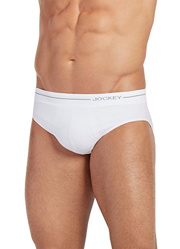 Jockey Men's Underwear Seamfree Brief, white, L