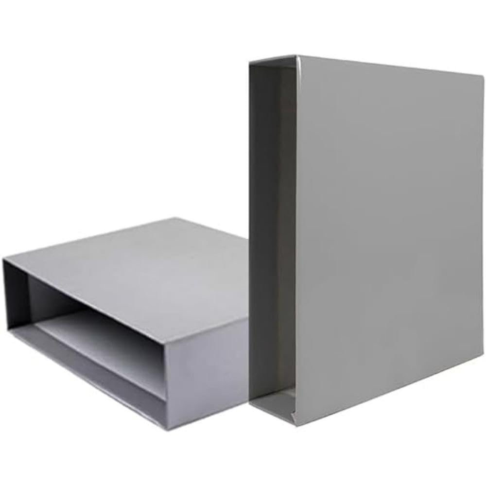 Box LIDERPAPEL-Carton Folio Documented Spine Width 82 mm Grey