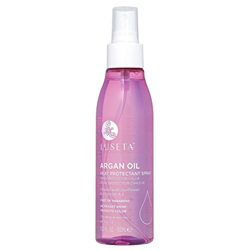 Luseta Argan Oil Heat Protectant Spray, reduces blow-dry time by 50% and provides an invisible weightless heat shield to fight against damags cause by UV. Polution and heat