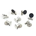 Mememall Fashion Silver-tone Refrigerator Magnet Hook Clips Notes Photo Displays Office Organization