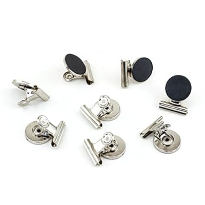 Mememall Fashion Silver-tone Refrigerator Magnet Hook Clips Notes Photo Displays Office Organization