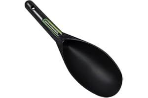 SE Black Prospector's Scoop - 12.5" Heavy-Duty Plastic Tool for Metal Detecting, Gold Panning, Treasure Hunting, and Gardening