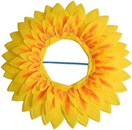 Sunflower Hood,1/5pcs Performance Props Sunflower Hat Hood Headgear for Dance Party Festival Games, Funny Sunflower Headgear Props
