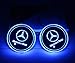 2pcs LED Car Cup Holder Lights for Mercedes-Benz, 7 Colors Changing USB Charging Mat Luminescent Cup Pad, LED Interior Atmosphere Lamp