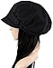 Ls Lady Octagonal Cap Beret Newsboy Cap Ray Limpets Winter Hat Womens' Cap (One Size, Black)