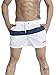 Neleus Men's Swimming Trunks Bathing Shorts with Pockets,710,White,S,Tag L