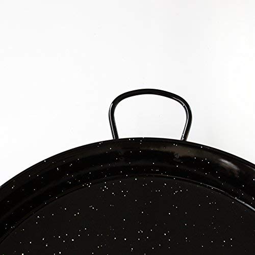 Castevia 24Inch Enameled Steel Paella Pan 20 servings 60cm Paella Pans
