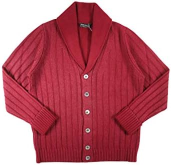 M Zanieri ザニエリ カーディガン メンズ 秋冬 レッド 赤 カシミヤ混 並行輸入品