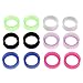 PiercingJ 12pcs Ultra Thin Silicone Double Flared Flexible Tunnel Ear Stretching Plug Gauge - 6 Pairs